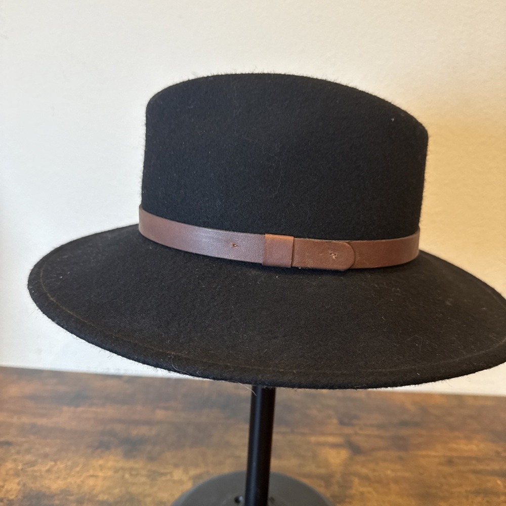 Vintage Lancaster Wool Fedora Black Leather Band WPL 4384 Mens Size Medium